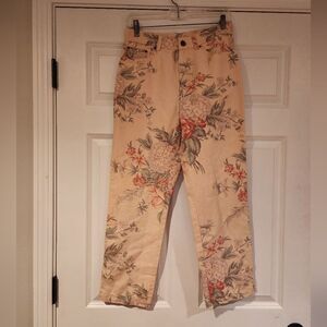 Lauren Ralph Lauren beige floral pants